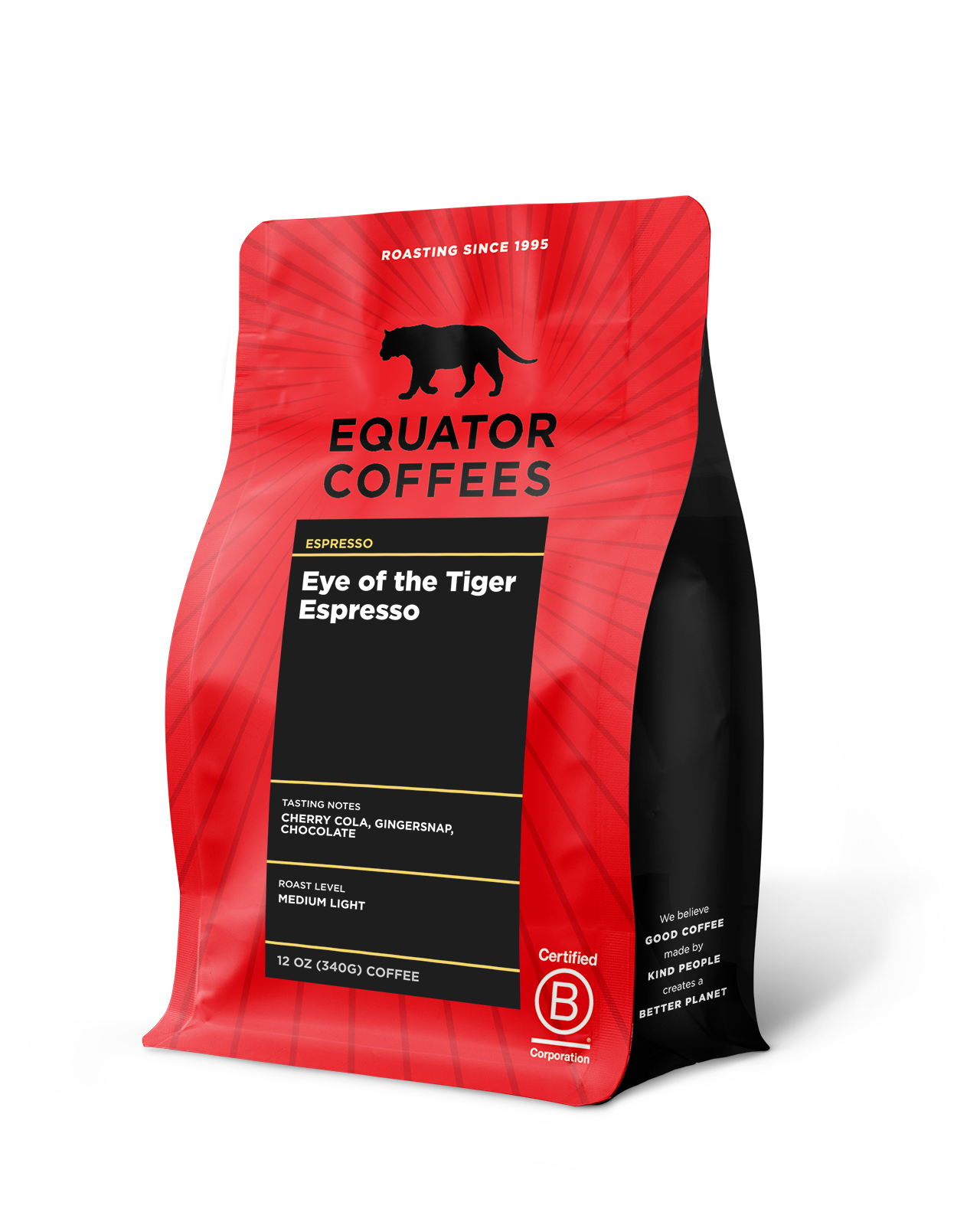 Eye of the Tiger Espresso | 12oz bag of whole bean coffee | Equator Coffees