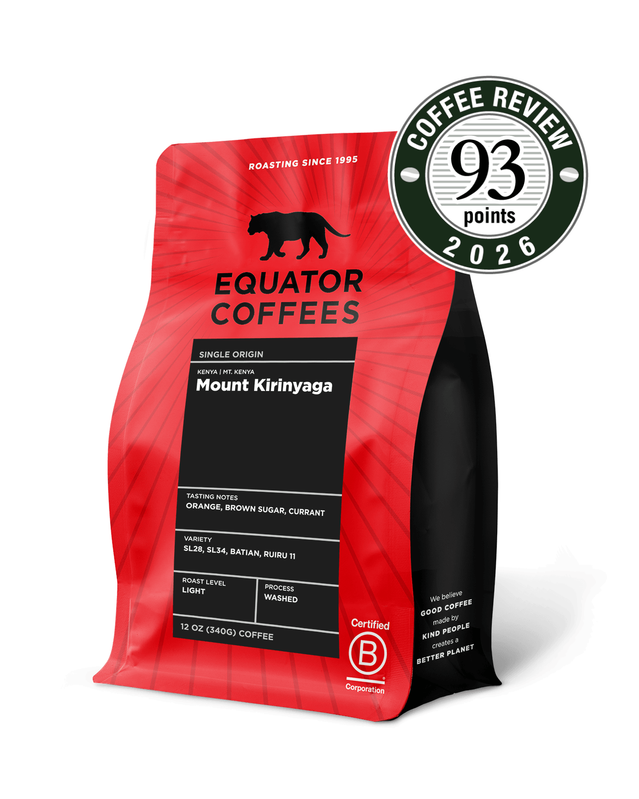 Kenya Mount Kirinyaga | 12oz whole bean coffee | Equator Coffees