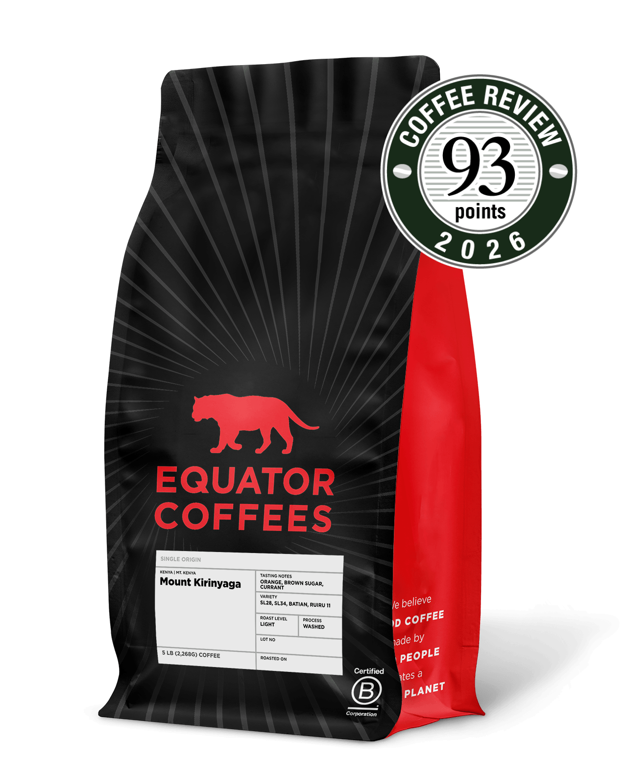 Kenya Mount Kirinyaga | 5lb whole bean coffee | Equator Coffees