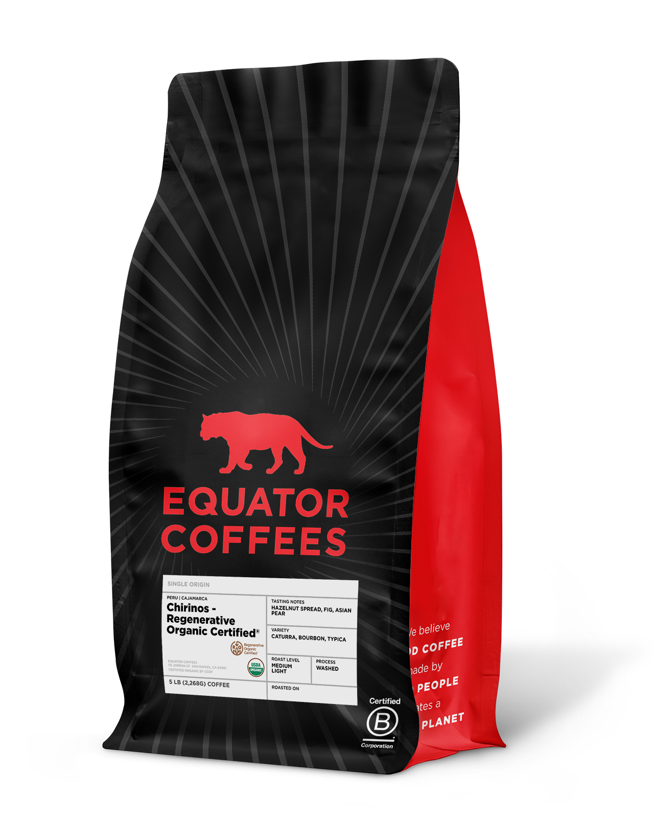 Peru Chirinos | 5lb bag of whole bean coffee | Equator Coffees
