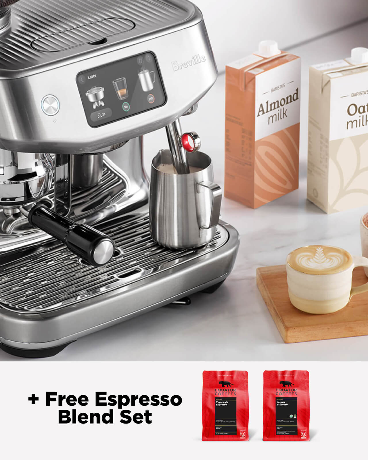 Breville Oracle Jet Espresso Machine on a kitchen counter | Equator Coffees